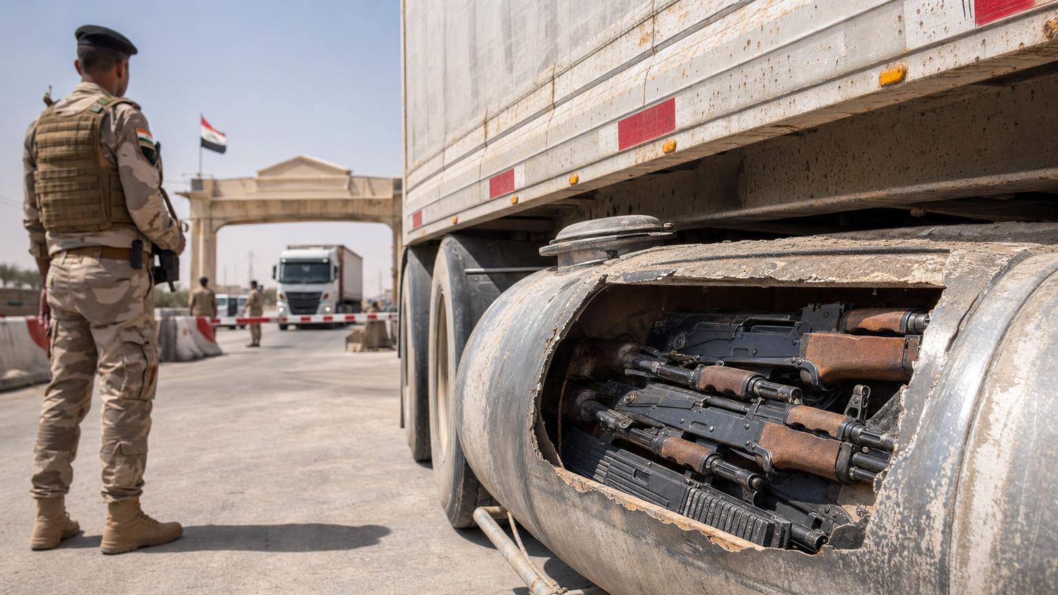 إحباط تهريب بنادق كلاشينكوف من سوريا عبر منفذ القائم